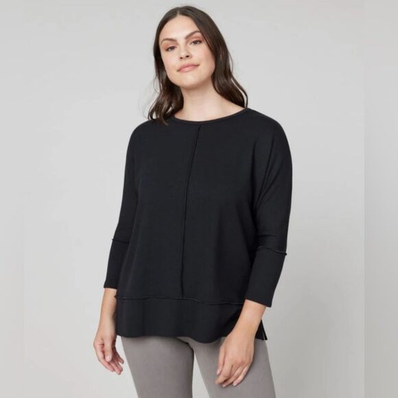 Spanx Perfect Length Dolman Sleeve Top Sweater S Small black - Picture 1 of 10